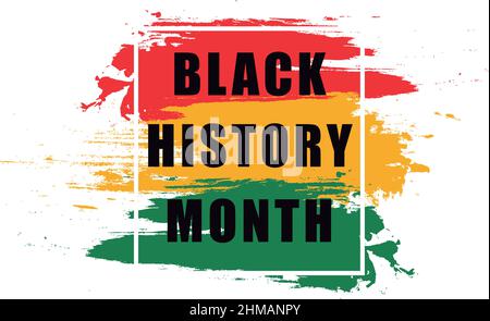 Black History Month Celebrate Text Vector Illustration. Template for Background, Banner, Card, Poster. Stock Vector