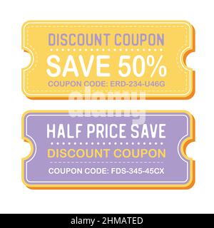 Old Vector vintage paper sale coupon. Vector. Stock Vector