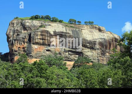 Ancient rock fortress of Sigiriya in Sri Lanka Stock Photo