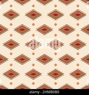 Western style design in a seamless repeat pattern - Vector Illustration Stock Vector