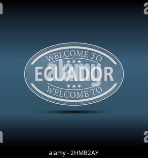 welcome to Ecuador typography logo label banner Stock Vector