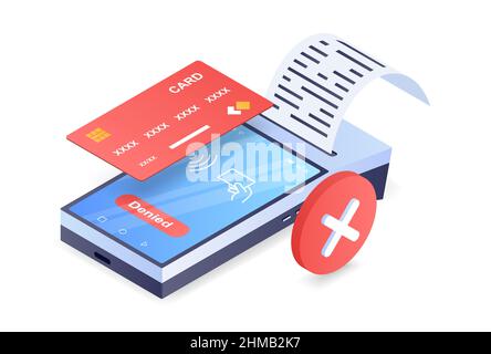 Error contactless payments abstract concept Stock Vector