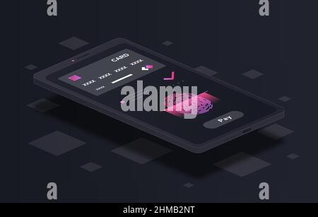 Mobile contactless payments abstract concept Stock Vector