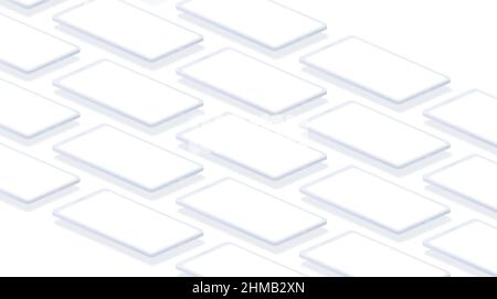 Realistic mockup design with smartphones Stock Vector