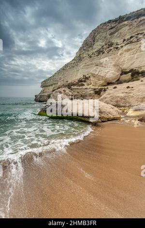Agua amarga beach, Cabo de Gata, Andalusia, Spain Stock Photo