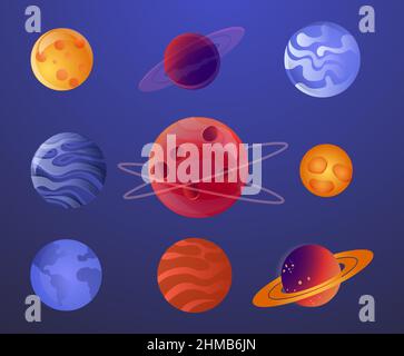 Planet Venus. Vector 3d Realistic Space Planet in Space Starry Sky ...