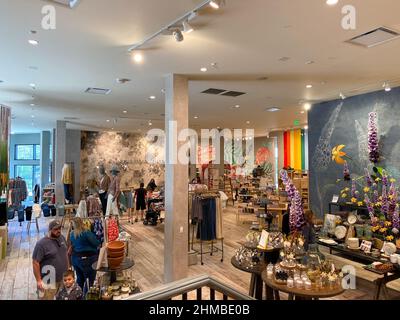 Orlando, FL USA -  February 29, 2020: The interior of an Anthropologie store at an outdoor mall in Orlando, Florida. Stock Photo