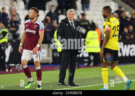 8th February 2022 ; London Stadium, London, England; Premier League football West Ham versus Watford; Watford Manager Roy Hodgson after the 1-0 loss Stock Photo