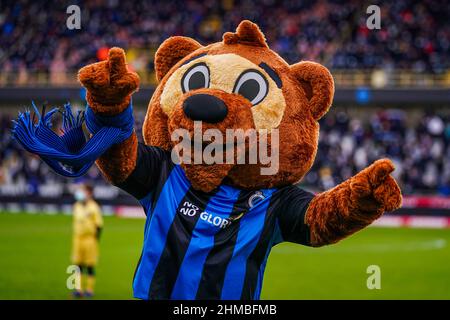 BRUGES, BELGIUM - FEBRUARY 6: Fans of Club Brugge during the