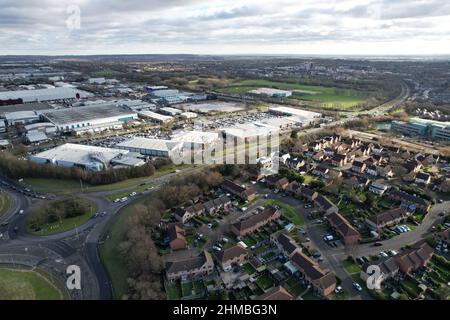 Basildon Essex UK Aerial drone view Stock Photo