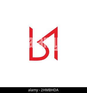 letter b abstract linked arrow geometric logo vector Stock Vector
