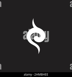 letter h curves spiral shape logo vector Stock Vector Image & Art - Alamy