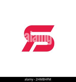 letter sr abstract geometric link line logo vector Stock Vector