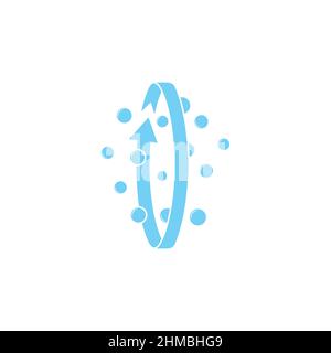 fresh pure process symbol arrow ribbon design vector Stock Vector