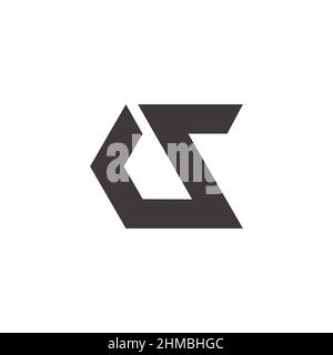 letter cz abstract geometric linked line logo vector Stock Vector