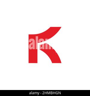 letter rk lowercase simple geometric line logo vector Stock Vector