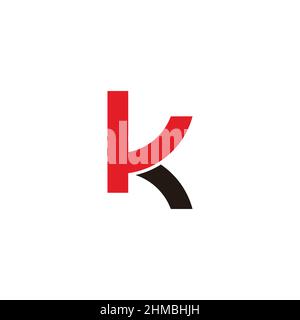 letter vk simple geometric colorful logo vector Stock Vector