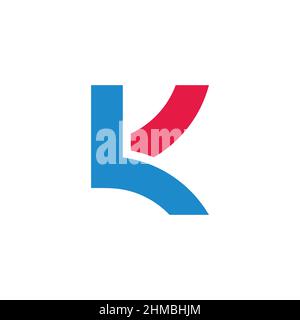 letter lk colorful abstract arrow geometric logo vector Stock Vector