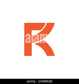letter fk simple curves line geometric logo vector Stock Vector