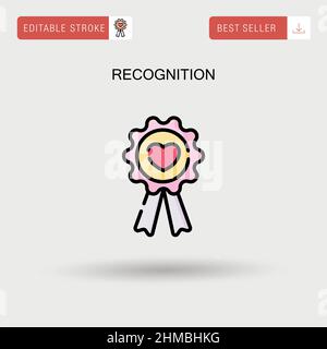 Recognition Simple vector icon. Stock Vector