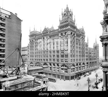Broad Street Station, Philadelphia, Pennsylvania, USA, Detroit Publishing Company, 1910's Stock Photo
