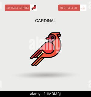 Cardinal Simple vector icon. Stock Vector