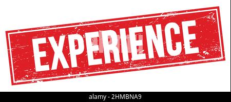 Red Exeperience Sign EXPERIENCE red grungy rectangle stamp sign Stock Photo - Alamy