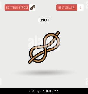 Knot Simple vector icon. Stock Vector