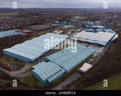 Ardagh Glass factory, Burton Road, Monk Bretton, Barnsley, South Yorkshire, England. Stock Photo