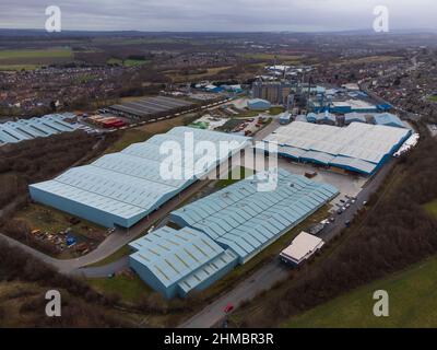 Ardagh Glass factory, Burton Road, Monk Bretton, Barnsley, South Yorkshire, England. Stock Photo