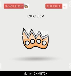 Knuckle-1 Simple vector icon. Stock Vector