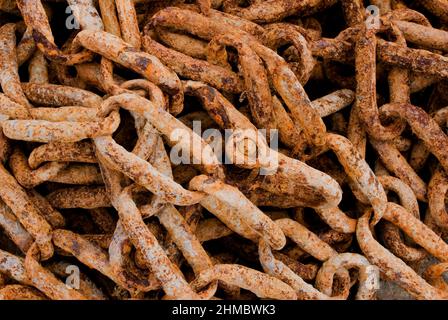Rusty chains Stock Photo