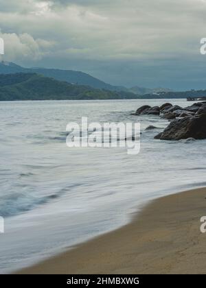 Cloudy day on the beach of Ilhabela, Sao Paulo Brazil Stock Photo