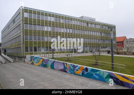 Magdeburg, Germany. 08th Feb, 2022. An office building in the north of the  state capital of