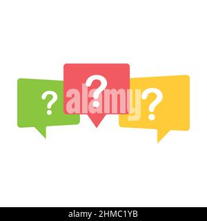 Question mark speech bubbles icon vector for graphic design, logo, web site, social media, mobile app, ui illustration Stock Vector