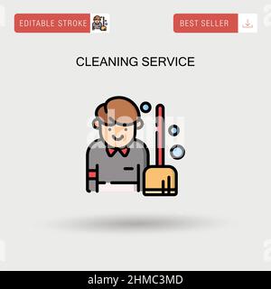 Cleaning service Simple vector icon. Stock Vector