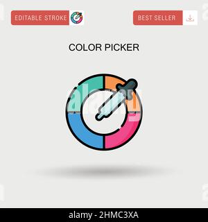 Color picker Simple vector icon. Stock Vector