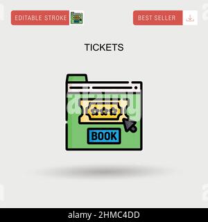 Tickets Simple vector icon. Stock Vector