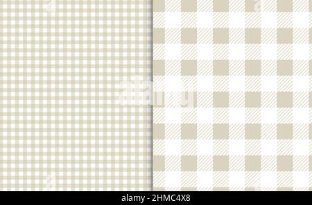 Vichy Seamless set. Pastel gingham pattern. Background for Easter, wallpaper, blanket. Stock Vector