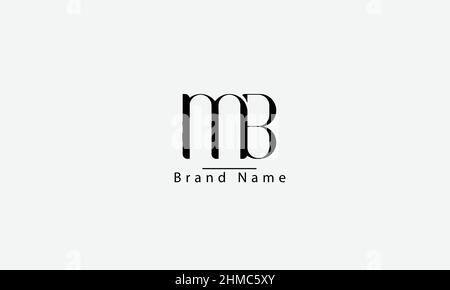 MB BM M B abstract vector logo monogram template Stock Vector