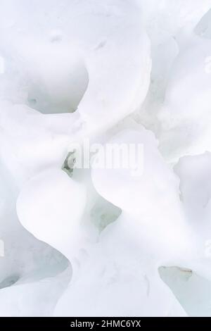 snow waves. cold winter background with snowy white texture Stock Photo