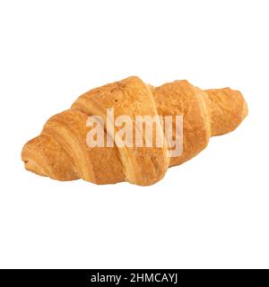 Isolated fresh baked croissant Stock Photo