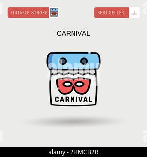 Carnival Simple vector icon. Stock Vector