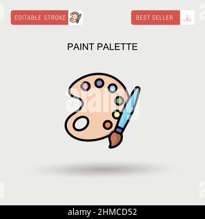 Paint palette Simple vector icon. Stock Vector