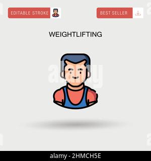 Weightlifting Simple vector icon. Stock Vector