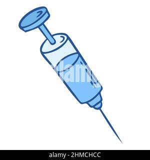 Syringe equipment icon. Hand drawn icon for web design, Stock Vector