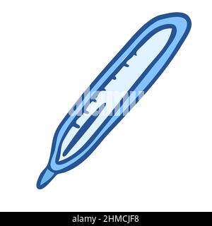 thermometer for measuring the temperature of the patient Stock Vector