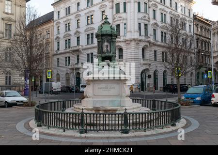 Lajos Batthyany Eternal Flame is a historical landmark in Budapest Hungary Stock Photo