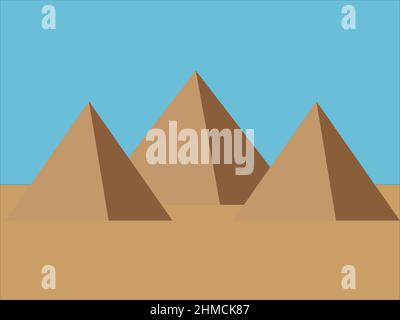 Pyramids of Gisa Vector Illustration Stock Vector