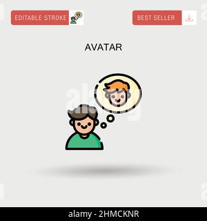 Avatar Simple vector icon. Stock Vector